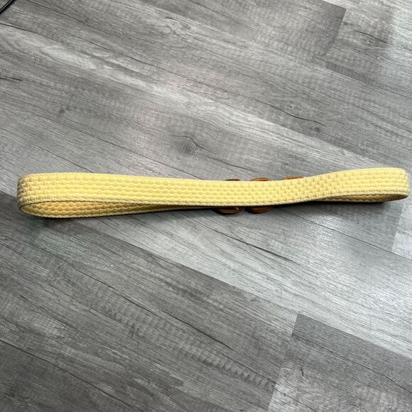 Woven Fabric Leather Belt Size Medium Eddie Bauer Costal Cowgirl - Picture 6 of 10